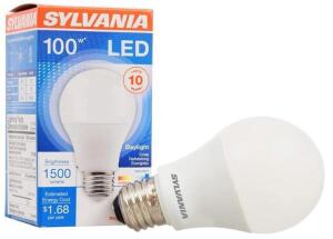 DESCRIPTION: (6) LED BULB BRAND/MODEL: SYLVANIA/79294 INFORMATION: 100W/120 VOLTS RETAIL$: $41.94 PER LOT SIZE: A19 QTY: 6