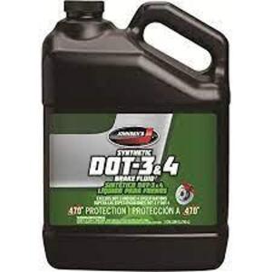 DESCRIPTION: (4) PREMIUM SYNTHETIC DOT 4 BRAKE FLUID BRAND/MODEL: JOHNSEN'S 5043 RETAIL$: $32.99 EA SIZE: 1 GALLON QTY: 4