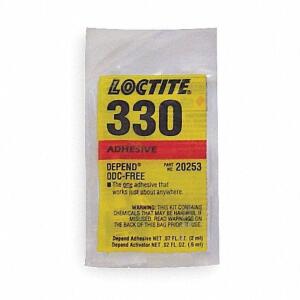 DESCRIPTION: (1) CASE OF APPROX (40) ADHESIVE PACKETS BRAND/MODEL: LOCTITE SERIES 330 #2LTE1 INFORMATION: YELLOW RETAIL$: $8.74 A PACKET SIZE: 3ML QTY