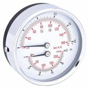 DESCRIPTION: (4) ROUND BOILER GAUGE BRAND/MODEL: PIC GAUGES #19RZ42 INFORMATION: 1/2 IN MNPT CENTER BACK CONNECTION RETAIL$: $42.03 EA SIZE: 0-100 PSI