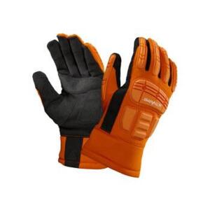 DESCRIPTION: (2) PAIRS OF CUT RESISTANT WATERPROOF GLOVES BRAND/MODEL: ANSELL #97-210 INFORMATION: ORANGE AND BLACK RETAIL$: $25.00 EA SIZE: SIZE 9 QT