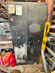 METAL CABINET WITH CONTENTS