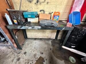 WORK BENCH TABLE W/ CONTENTS