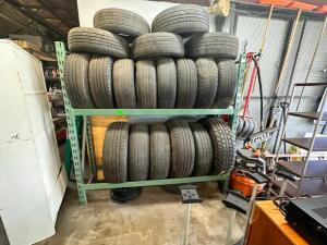 TIRE RACK WITH CONTENTS