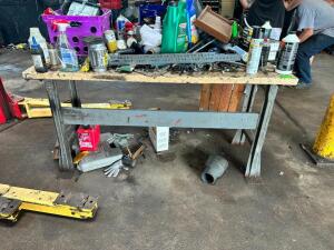 WORK BENCH TABLE W/ CONTENTS