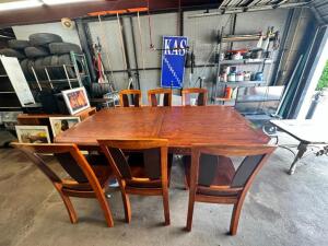 DINING ROOM TABLE AND CHAIRS