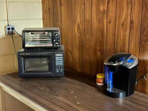 TOASTER OVEN, MICROWAVE, COFFEE MAKER