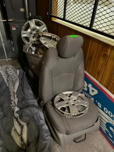 VEHICLE SEATS AND ASSORTED TIRES