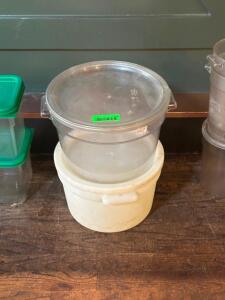 (2) - INGREDIENT CONTAINERS WITH LIDS