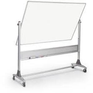 DESCRIPTION: (1) REVERSIBLE DRY ERASE BOARD BRAND/MODEL: BEST-RITE #669RG-DD INFORMATION: ALUMINUM FRAME, STEEL PORCELAIN FRONT SIZE: 4' X 6' RETAIL$: