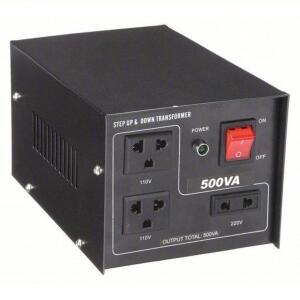 DESCRIPTION: (1) STEP UP / STEP DOWN VOLTAGE CONVERTER BRAND/MODEL: PRODUCT NUMBER #30C518 INFORMATION: BLACK SIZE: 220 TO 110V AC/110 TO 220V AC, 500