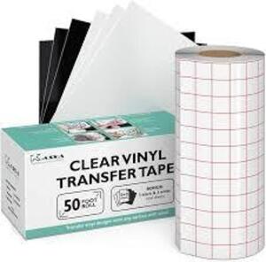 DESCRIPTION: (8) ROLLS OF CLEAR VINYL TRANSFER TAPE BRAND/MODEL: KASSA INFORMATION: CLEAR SIZE: 50' RETAIL$: $8.49 EA QTY: 8