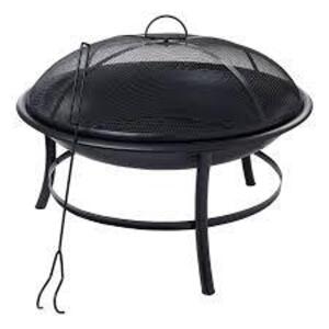 DESCRIPTION: (1) FIRE PIT BRAND/MODEL: MAINSTAYS INFORMATION: BLACK SIZE: 26 IN RETAIL$: $40.0 EA QTY: 1