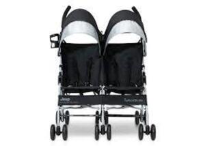 DESCRIPTION: (1) SIDE BY SIDE STROLLER BRAND/MODEL: JEEP BY DELTA CHILDREN INFORMATION: BLACK, TURBOGLIDE RETAIL$: $109.00 EA QTY: 1