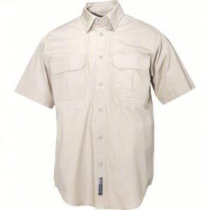 DESCRIPTION: (5) WOVEN TACTICAL SHIRT BRAND/MODEL: 5.11 TACTICAL #6UKD9 INFORMATION: KHAKI, 100% COTTON CANVAS MATERIAL SIZE: LARGE RETAIL$: $87.71 EA