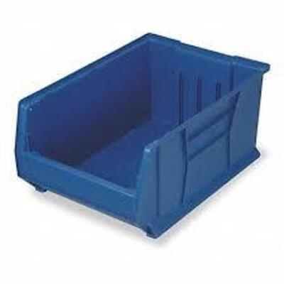 DESCRIPTION: (1) CASE OF (24) STACKABLE BINS BRAND/MODEL: QUANTUM STORAGE SYTEMS #9JDE2 INFORMATION: BLUE SIZE: 36X54X185 RETAIL$: $187.25 EA QTY: 1