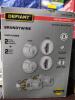 DESCRIPTION: (1) SET OF (2) DEADBOLT ENTRY KNOB BRAND/MODEL: DEFIANT #1008 974 340 SIZE: STAINLESS RETAIL$: $57.97 EA QTY: 1 - 2