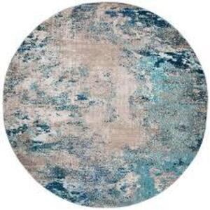 DESCRIPTION: (1) ROUND AREA RUG BRAND/MODEL: SAFAVIEH INFORMATION: BLUE GREY SIZE: 5X5X RETAIL$: $214.20 EA QTY: 1