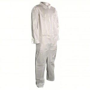 DESCRIPTION: (25) COLLARED DISPOSABLE COVERALLS BRAND/MODEL: CELLUCAP #22CU14 INFORMATION: WHITE SIZE: SPUNBONDED POLYPROPYLENE, ELASTIC WRIST RETAIL$