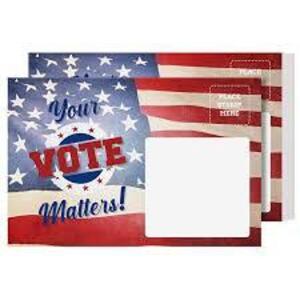 DESCRIPTION: (1) CASE OF APROX (100) VOTE POST CARDS RETAIL$: $75.25 EA QTY: 1