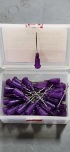 DESCRIPTION: (4) BOXES OF (50)POSILOK 21Gx1 PURPLE PLASTIC HUB NEEDLE BRAND/MODEL: FISHMAN Z513121 SIZE: 1" RETAIL$: $70,81 PER BOX QTY: 4