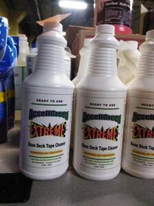 DESCRIPTION: (6) BASE DECK TAPE CLEANER BRAND/MODEL: ACCELLGREEN EXTREME SIZE: 1 QT RETAIL$: $8.00 EA QTY: 6