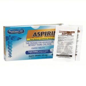 DESCRIPTION: (10) PAIN RELIEF ASPRIIN BRAND/MODEL: PHYSICIANSCARE #31AR02 SIZE: EACH PACK CONTAINS 6 DOES RETAIL$: $3.42 EA QTY: 10