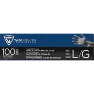 DESCRIPTION: (4) BOXES OF (100) POWDER-FREE NITRILE SINGLE USE GLOVES BRAND/MODEL: WEST CHESTER SIZE: SIZE LARGE RETAIL$: $34.00 EA QTY: 4