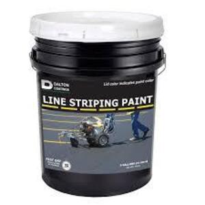 DESCRIPTION: (1) LINE STRIPING PAINT BRAND/MODEL: DALTON COATINGS INFORMATION: WHITE SIZE: 5 GALLON RETAIL$: $179.95 EA QTY: 1