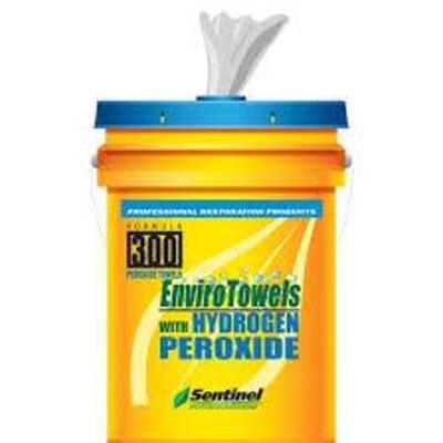 DESCRIPTION: (2) ENVIRO TOWELS WITH HYDROGEN PEROXIDE BRAND/MODEL: FORMULA 300 SIZE: 300 TOWELS RETAIL$: $119.00 EA QTY: 2