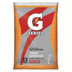 DESCRIPTION: (1) CASE OF (13) SPORTS DRINK MIX BRAND/MODEL: GATORADE #5AZ69 INFORMATION: FRUIT PUNCH SIZE: 6 GAL PER PACKAGE RETAIL$: $20.00 PER PACKA