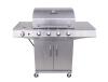 Char-Broil Performance Series Silver 4-Burner Liquid Propane Gas Grill with 1 Side Burner