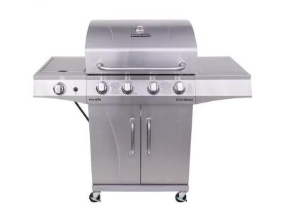 Char-Broil Performance Series Silver 4-Burner Liquid Propane Gas Grill with 1 Side Burner