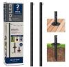 Two 10 ft. String Light Poles, Black