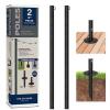 Two 10 ft. String Light Poles, Black