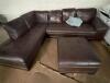 LEATHER SECTIONAL WITH MATCHING OTTOMAN - 2