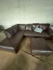 LEATHER SECTIONAL WITH MATCHING OTTOMAN - 4