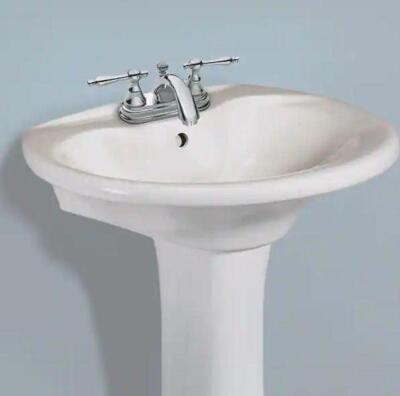 Shelburne 8.2 in. Pedestal Sink Basin in White Vitreous China