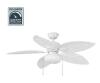 Palmaria 52 in. Indoor/Outdoor Matte White LED Ceiling Fan with Pull Chains and Light Kit Included