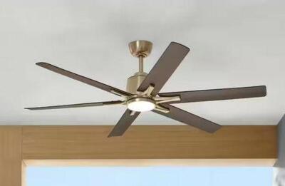 Kensgrove II 60 in. Smart Indoor/Outdoor Gold Ceiling Fan with Adjustable White with Remote Included Powered by Hubspace