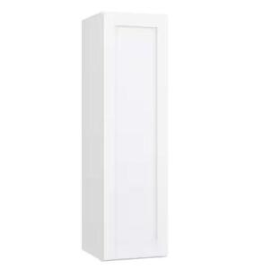 Courtland 12 in. W x 12 in. D x 42 in. H Assembled Shaker Wall Kitchen Cabinet in Polar White