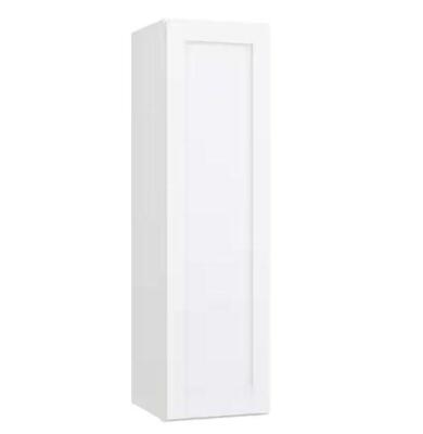 Courtland 12 in. W x 12 in. D x 42 in. H Assembled Shaker Wall Kitchen Cabinet in Polar White