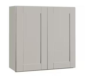 Shaker 30 in. W x 12 in. D x 30 in. H Assembled Wall Kitchen Cabinet in Dove Gray