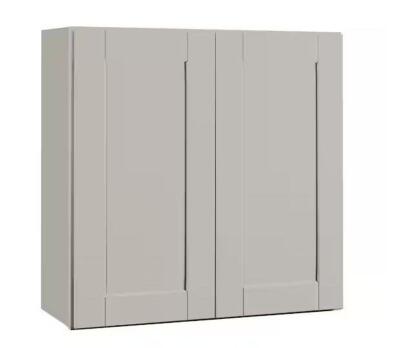 Shaker 30 in. W x 12 in. D x 30 in. H Assembled Wall Kitchen Cabinet in Dove Gray