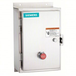 DESCRIPTION: (1) MAGNETIC MOTOR STARTER BRAND/MODEL: SIEMENS #44F465 INFORMATION: NON-REVERSING, 3 POLES, NEMA SIZE 0, 18 A, 120V AC COIL RETAIL$: $10