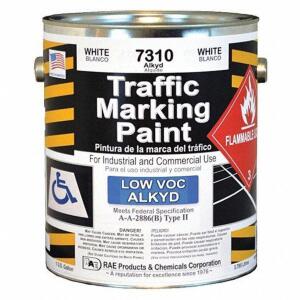 DESCRIPTION: (1) ALKYD SOLVENT BASE TRAFFIC ZONE MARKING PAINT BRAND/MODEL: RAE #4YNX9 INFORMATION: WHITE RETAIL$: $67.24 SIZE: 1 GALLON QTY: 1