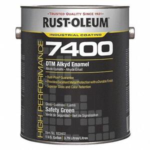 DESCRIPTION: (2) HIGH GLOSS INTERIOR EXTERIOR PAINT BRAND/MODEL: RUST-OLEUM #6A929 INFORMATION: SAFETY GREEN RETAIL$: $85.00 EA SIZE: 1 GALLON QTY: 2