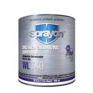 DESCRIPTION: (1) GALVANIZING COMPOUND BRAND/MODEL: SPRAYON WL 740 #KRY-S74100000 RETAIL$: $75.00 SIZE: 1 GALLON QTY: 1