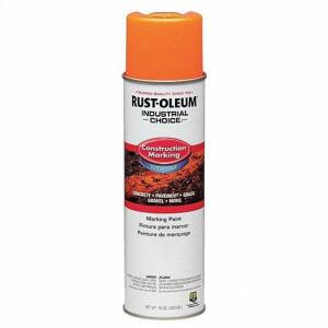 DESCRIPTION: (6) WATER BASE CONSTRUCTION MARKING PAINT BRAND/MODEL: RUST-OLEUM #21CJ77 INFORMATION: ORANGE RETAIL$: $6.50 EA SIZE: 15 OZ QTY: 6