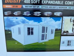 DESCRIPTION: 400 SQFT MODULAR HOUSE BRAND/MODEL: DIGGIT DT-20 RETAIL$: $14,000.00 QTY: 1